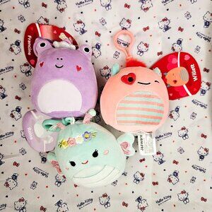 Original Squishmallows Mini Plush Keychain Bag Clips